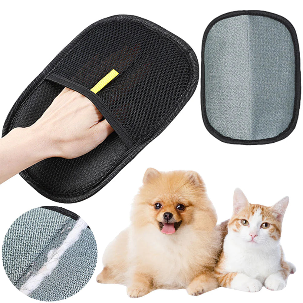 Pet Hair Remover Glove – Dual-Sided Deshedding Mitt for Dogs, Cats & Rabbits