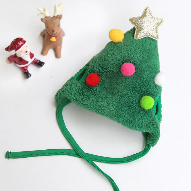 Pet Christmas Hat and Bib for Dogs and Cats