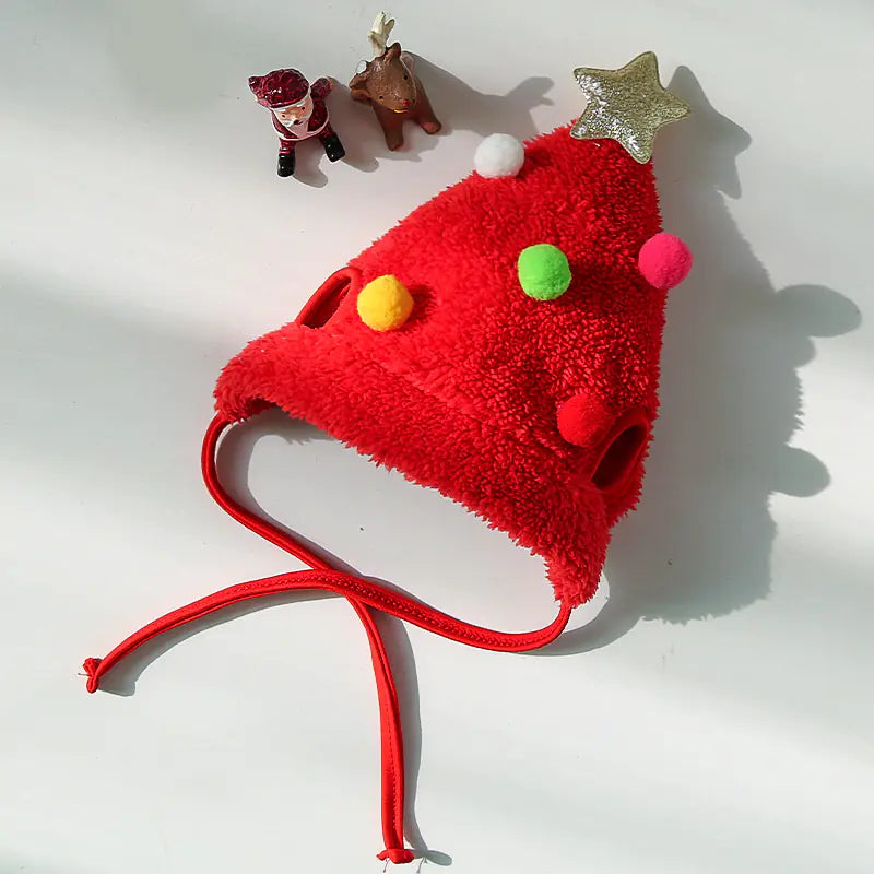 Pet Christmas Hat and Bib for Dogs and Cats