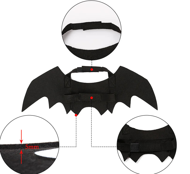 Halloween Pet Bat Wings Costume for Dogs and Cats