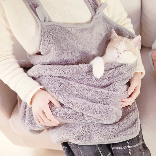 Pet Backpack for Dogs and Cats - Plush Dual Shoulder Bag