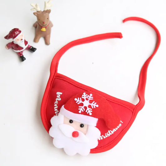 Pet Christmas Hat and Bib for Dogs and Cats